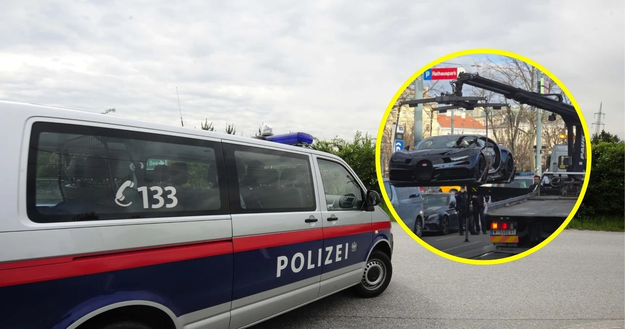 Ekstremalne konsekwencje za prędkość: kierowca Bugatti stracił luksusowy samochód w Wiedniu