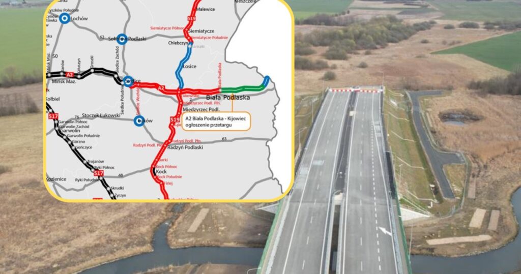 GDDKiA ogłasza przetarg na budowę odcinka autostrady A2 z Białej Podlaskiej do Kijowca