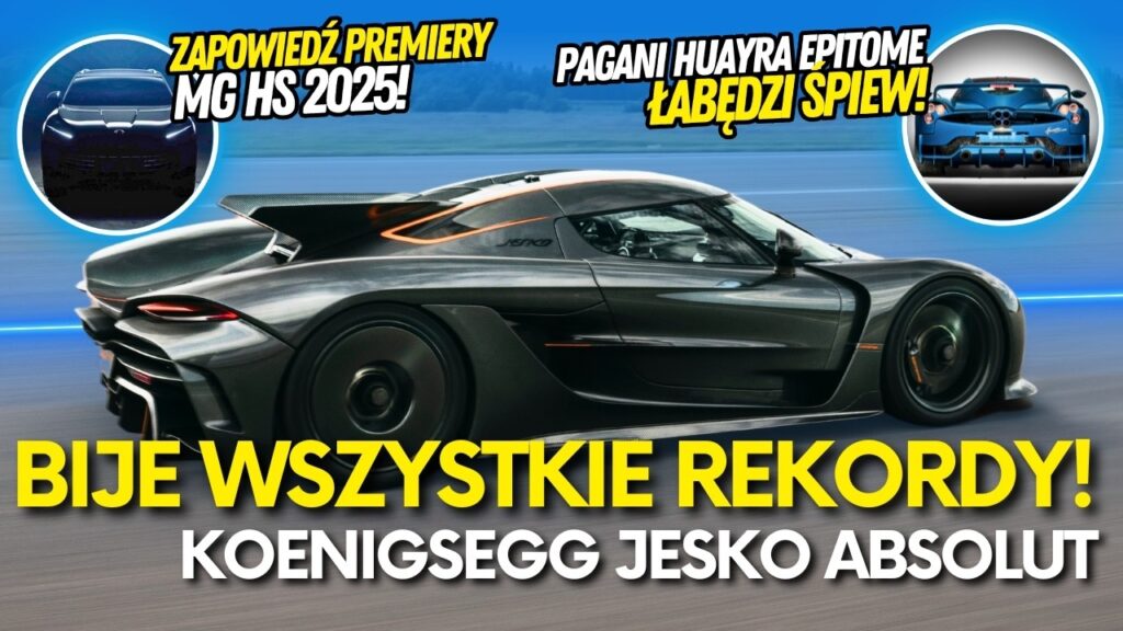 Koenigsegg Jesko Absolut ustanawia nowe rekordy prędkości na torze testowym w Szwecji