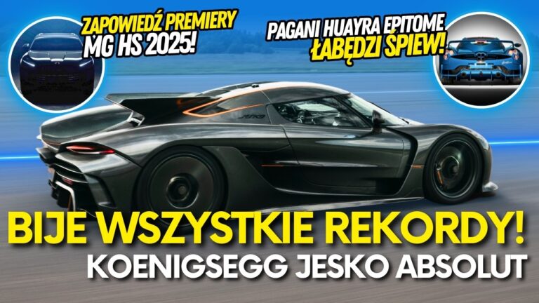 Koenigsegg Jesko Absolut ustanawia nowe rekordy prędkości na torze testowym w Szwecji