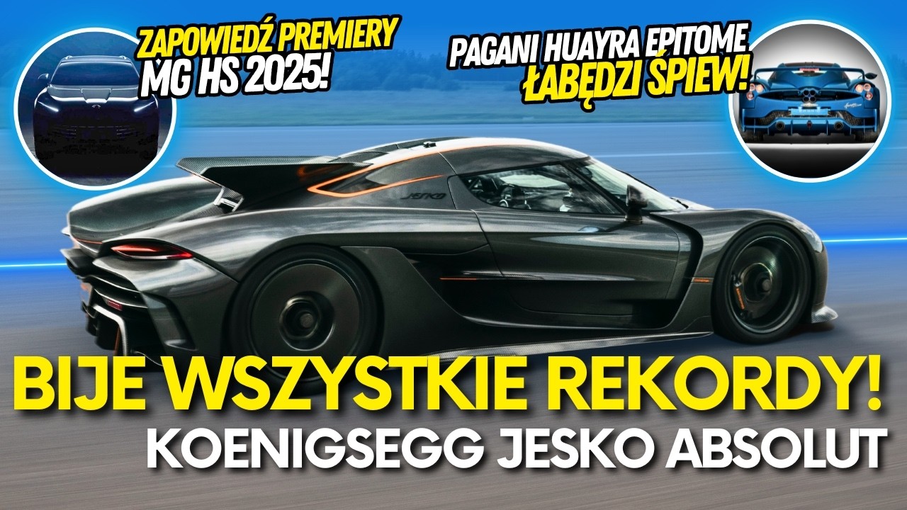 Koenigsegg Jesko Absolut ustanawia nowe rekordy prędkości na torze testowym w Szwecji
